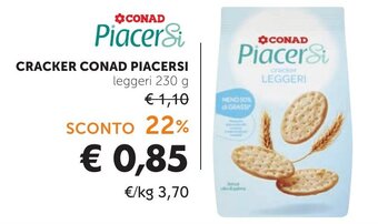 Conad CRACKER CONAD PIACERSI leggeri 230 g offerta