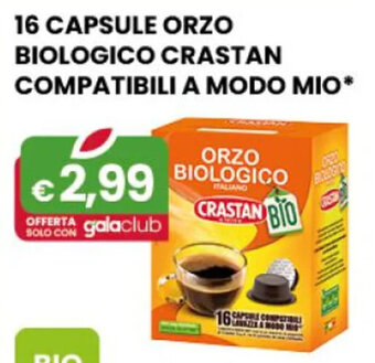 16 CAPSULE ORZO BIOLOGICO CRASTAN COMPATIBILI A MODO MIO
