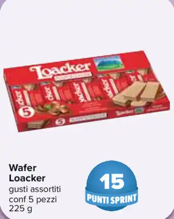 Carrefour Loacker Wafer 5 pezzi 225g offerta