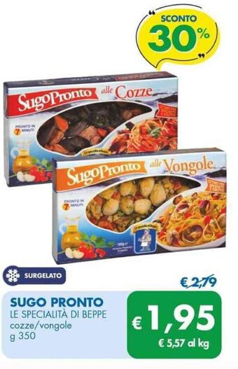 SUGO PRONTO LE SPECIALITÀ DI BEPPE cozze/vongole g 350