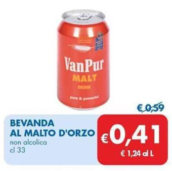 MD Discount BEVANDA AL MALTO D'ORZO non alcolica cl 33 offerta