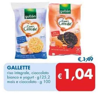 MD Discount GALLETTE riso integrale, cioccolato bianco e yogurt-g125,2 mais e cioccolato - g 100 offerta