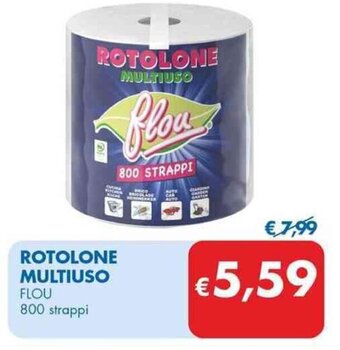 MD Discount ROTOLONE MULTIUSO FLOU 800 strappi offerta