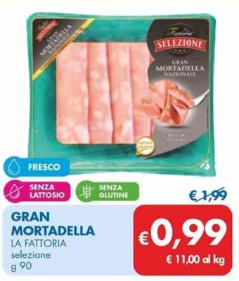 MD Discount GRAN MORTADELLA LA FATTORIA selezione g 90 offerta