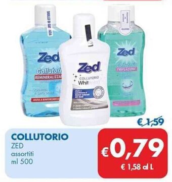 MD Discount COLLUTORIO ZED assortiti ml 500 offerta