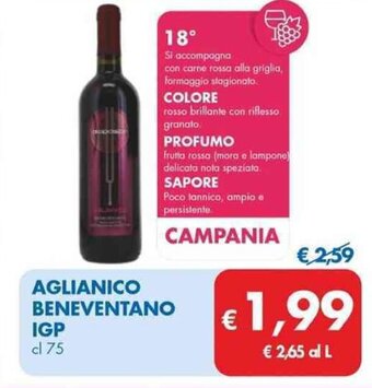 MD Discount AGLIANICO BENEVENTANO IGP cl 75 offerta