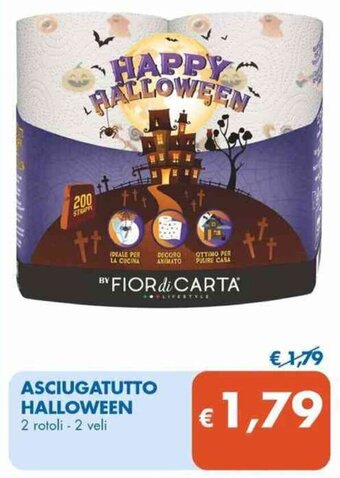 MD Discount ASCIUGATUTTO HALLOWEEN 2 rotoli - 2 veli offerta
