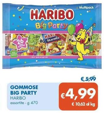 MD Discount GOMMOSE BIG PARTY HARIBO assortite - g 470 offerta