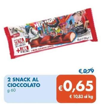 MD Discount 2 SNACK AL CIOCCOLATO g 60 offerta