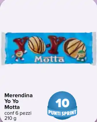 Carrefour Motta Merendina Yo Yo 6 pezzi 210g offerta