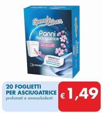 MD Discount 20 FOGLIETTI PER ASCIUGATRICE profumati e ammorbidenti offerta