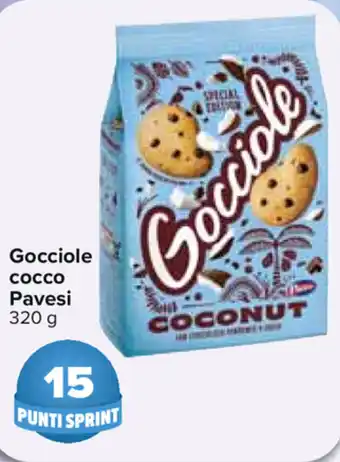 Carrefour Pavesi Gocciole cocco 320g offerta