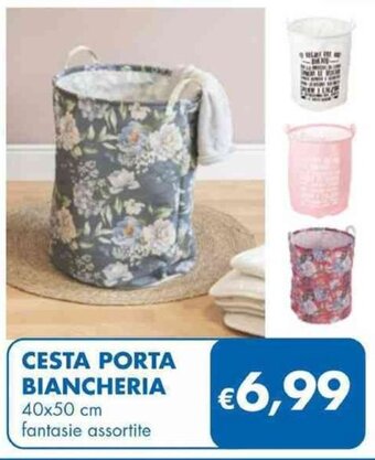 MD Discount CESTA PORTA BIANCHERIA 40x50 cm fantasie assortite offerta