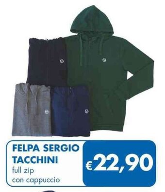 MD Discount FELPA SERGIO TACCHINI full zip con cappuccio offerta