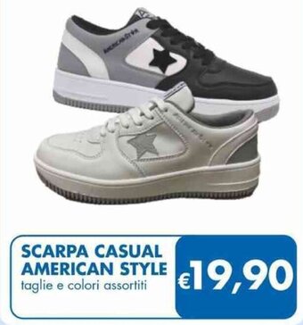 MD Discount SCARPA CASUAL AMERICAN STYLE taglie e colori assortiti offerta