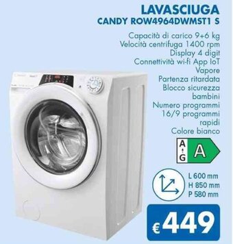 MD Discount LAVASCIUGA CANDY ROW4964DWMST1 S offerta