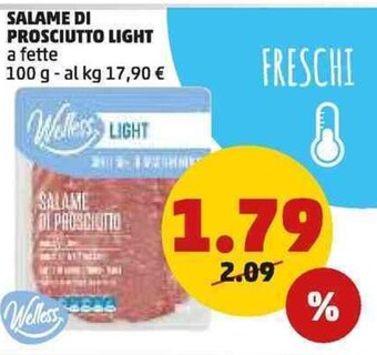 PENNY SALAME DI PROSCIUTTO LIGHT a fette 100 g offerta