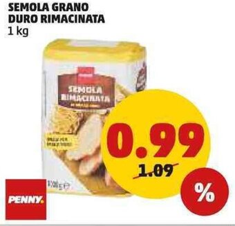 PENNY SEMOLA GRANO DURO RIMACINATA 1 kg offerta