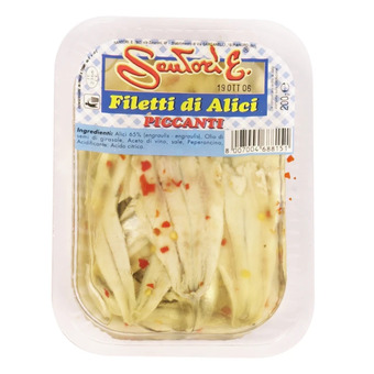 Qui Discount Filetti di alici con peperoncino vaschetta 200 gr offerta