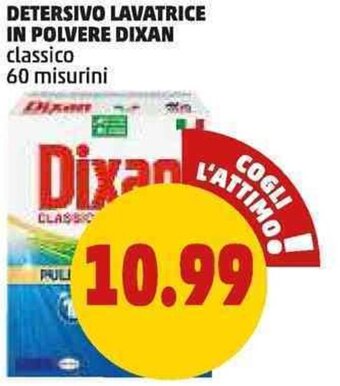 PENNY DETERSIVO LAVATRICE IN POLVERE DIXAN classico 60 misurini offerta