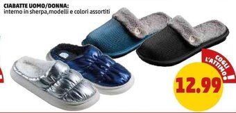 PENNY CIABATTE UOMO/DONNA: interno in sherpa, modelli e colori assortiti offerta