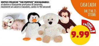 PENNY SOFFICI PELUCHE "THE PUPPIES” RISCALDABILI: al dolce e rilassante profumo di lavanda, resistenti al calore e lavabili offerta