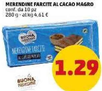 PENNY MERENDINE FARCITE AL CACAO MAGRO conf. da 10 pz 280g offerta