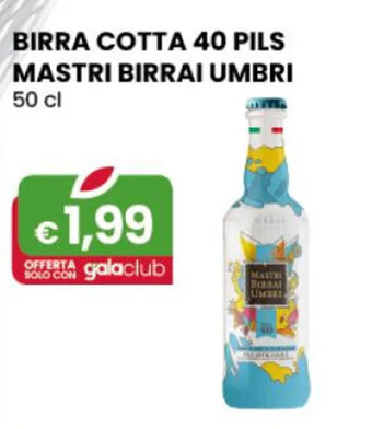 Gala Supermercati BIRRA COTTA 40 PILS MASTRI BIRRAI UMBRI 50 cl offerta