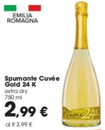 Carrefour Spumante Cuvée Gold 24 K extra dry 750 ml offerta