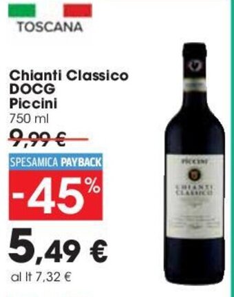 Carrefour Chianti Classico DOCG Piccini 750ml offerta