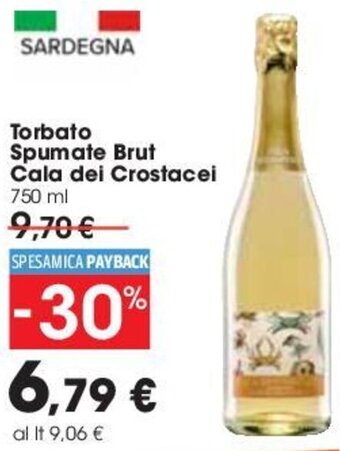 Carrefour Torbato Spumate Brut Cala dei Crostacei 750ml offerta