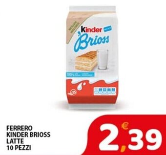 Premium Supermercati FERRERO KINDER BRIOSS LATTE 10 PEZZI offerta
