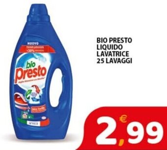 Premium Supermercati BIO PRESTO LIQUIDO LAVATRICE 25 LAVAGGI offerta