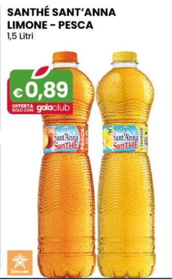 Gala Supermercati SANTHÉ SANT'ANNA LIMONE - PESCA 1,5 Litri offerta