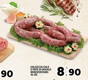Premium Supermercati SALSICCIA SALE E PEPE DI MAIALE BENEVENTANO AL KG offerta