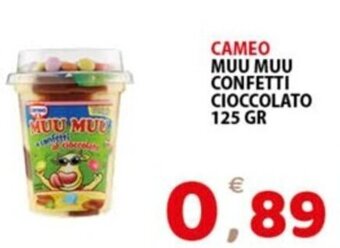 Premium Supermercati CAMEO MUU MUU CONFETTI CIOCCOLATO 125 GR offerta