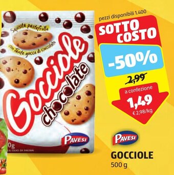 ALDI PAVESI GOCCIOLE 500 g offerta