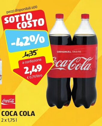 ALDI COCA COLA 2 x 1,75 l offerta