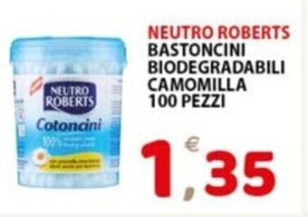 Premium Supermercati NEUTRO ROBERTS BASTONCINI BIODEGRADABILI CAMOMILLA 100 PEZZI offerta