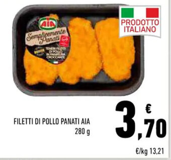 Conad FILETTI DI POLLO PANATI AIA 280 g offerta