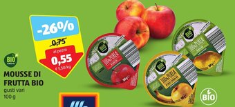 ALDI BIO natura MOUSSE DI FRUTTA BIO gusti vari 100 g offerta