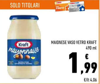 Conad MAIONESE VASO VETRO KRAFT 490 ml offerta