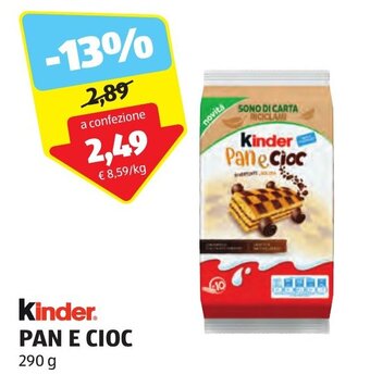 ALDI Kinder PAN E CIOC 290 g offerta