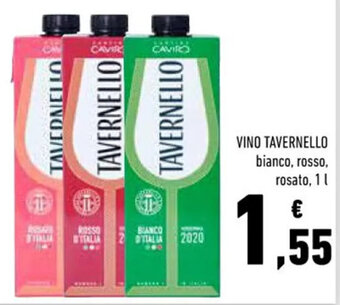 Conad VINO TAVERNELLO bianco, rosso, rosato, 1 l offerta
