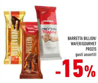 Conad BARRETTA BILLION/ WAFER/GOURMET PROZIS gusti assortiti offerta
