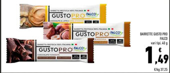 Conad BARRETTE GUSTO PRO FALCO vari tipi, 40 g offerta