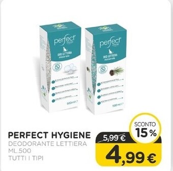 Arcaplanet Perfect hygiene - deodorante lettiera ml.500 tutti i tipi offerta