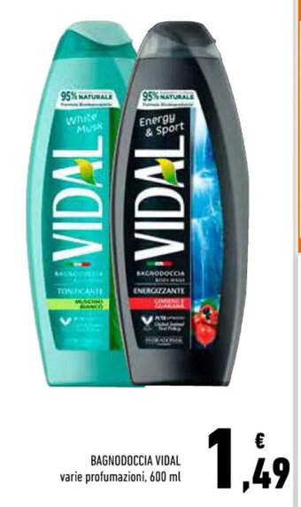 Conad BAG DOCCIA VIDAL varie profumazioni, 600 ml offerta