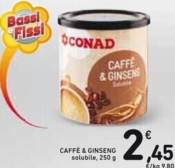 Spazio Conad Conad caffè & ginseng offerta
