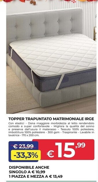 Topper trapuntato matriomoniale irge